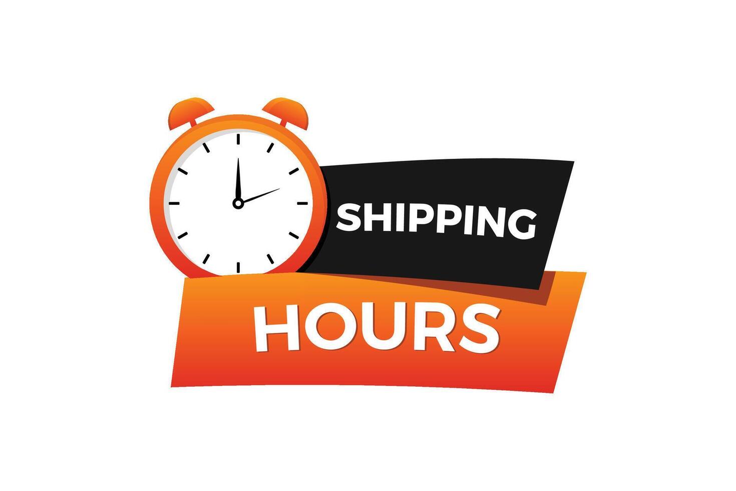 shipping hours concept design vector