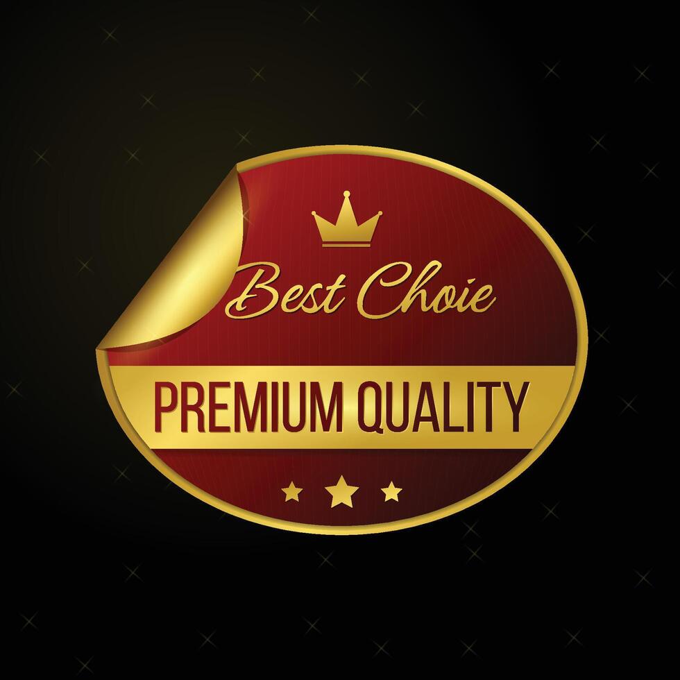 best choice premium quality golden red and black background design vector
