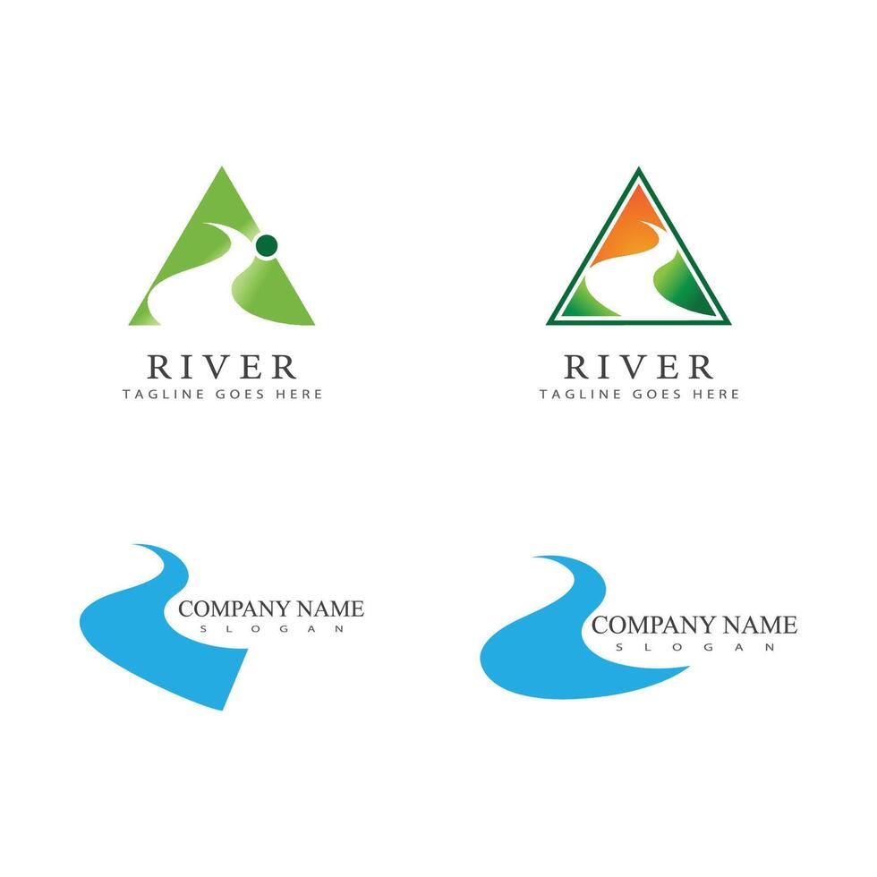 River icon illustration vector