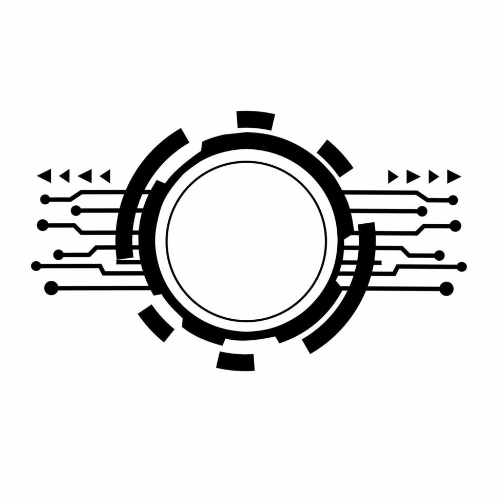 circle frame technology elements future vector