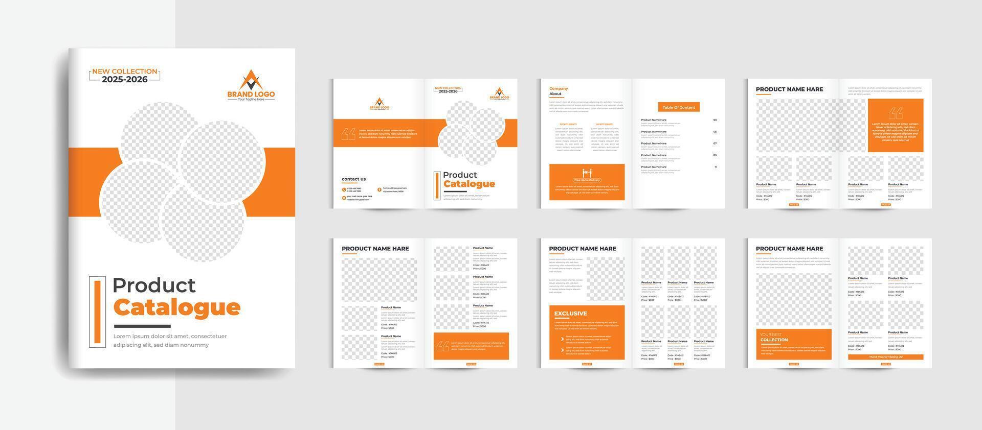 Product catalogue design template and furniture product catalogue vector