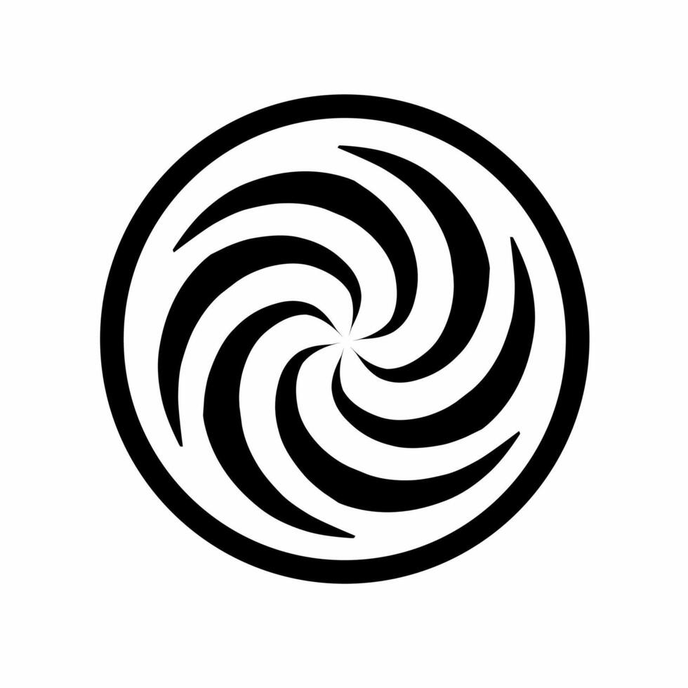 illustration of spiral elements forming a circle vector