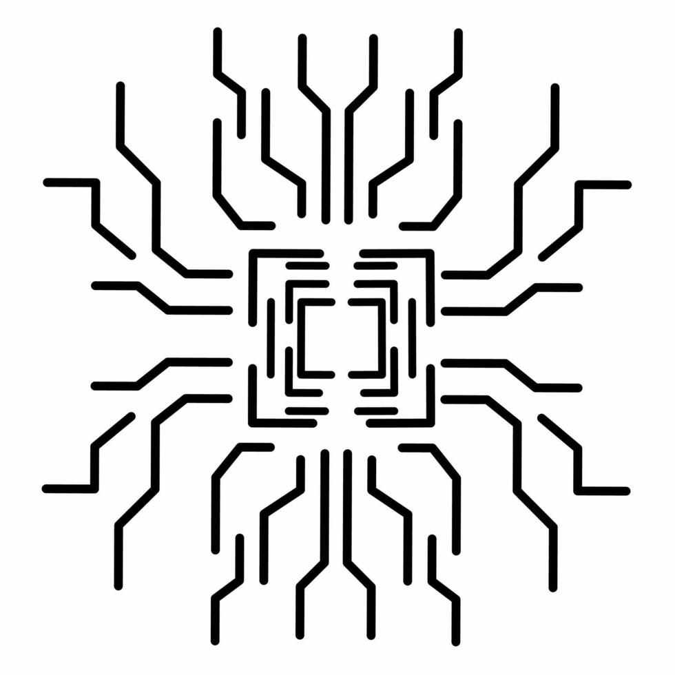 graphic illustration of technology circuit design vector