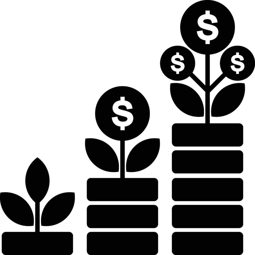 coin money profit logo with growth vector