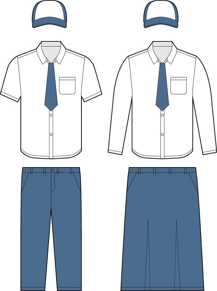 UNIFORM SCHOOL SMA indonesia vector