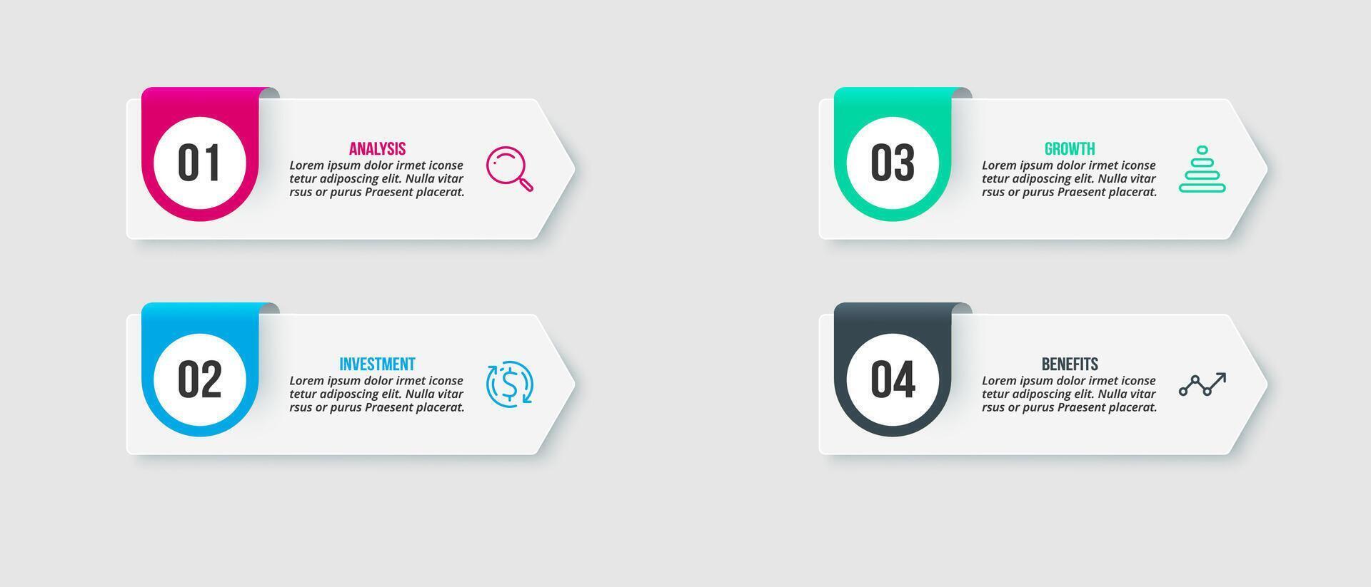 Infographic template for presentation. vector