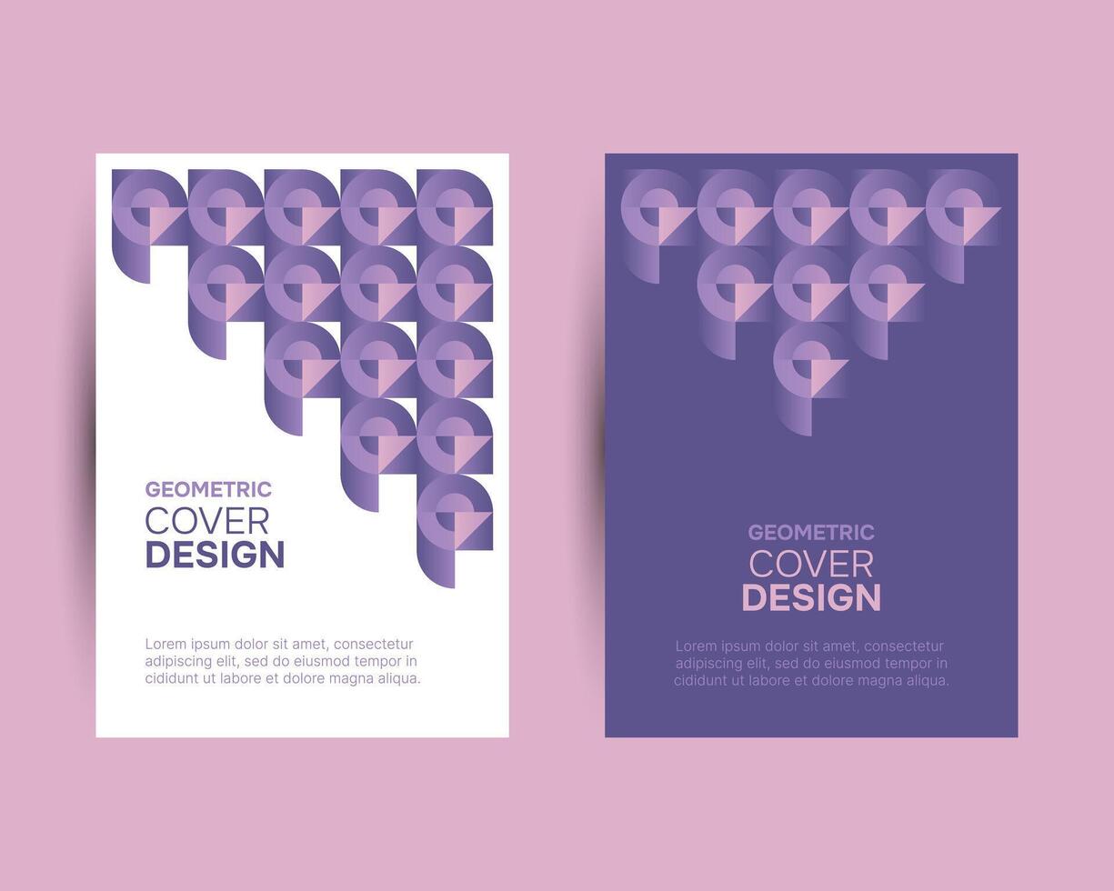 Double side of creative cover design template vector