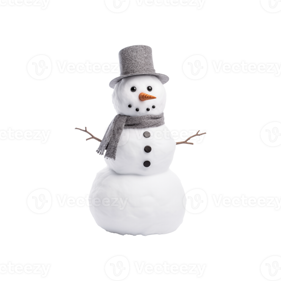 A cheerful snowman wearing a red scarf and hat, standing against a snowy backdrop.A cheerful snowman wearing a red scarf and hat, standing against a snowy backdrop. png