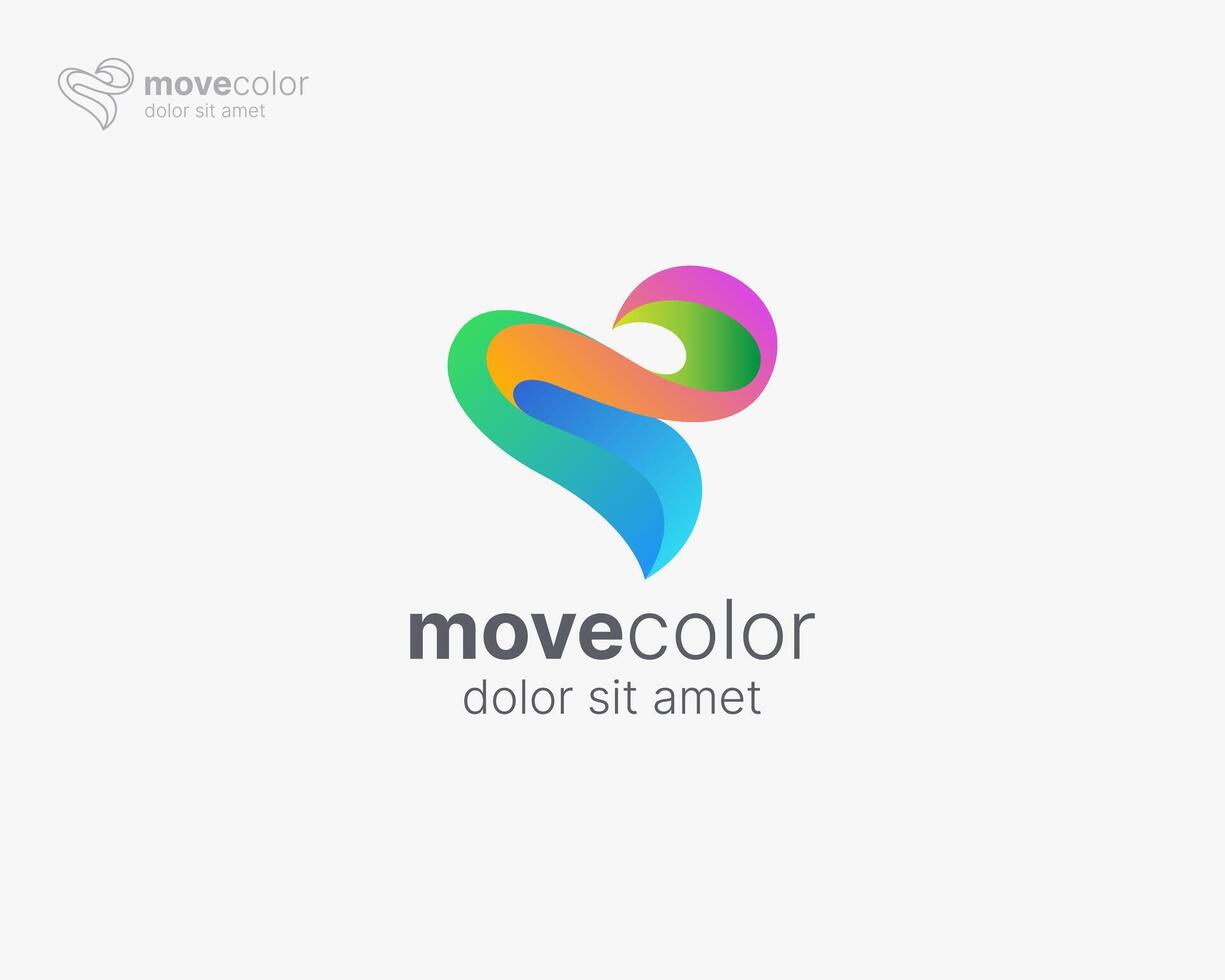 Abstract creative colorful shape logo vector