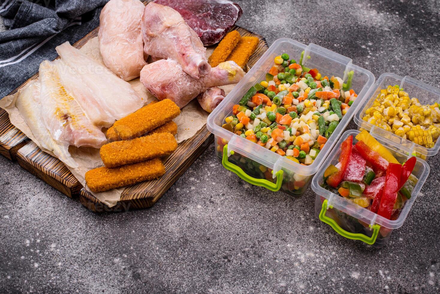 Assortment of healthy meal ingredients photo