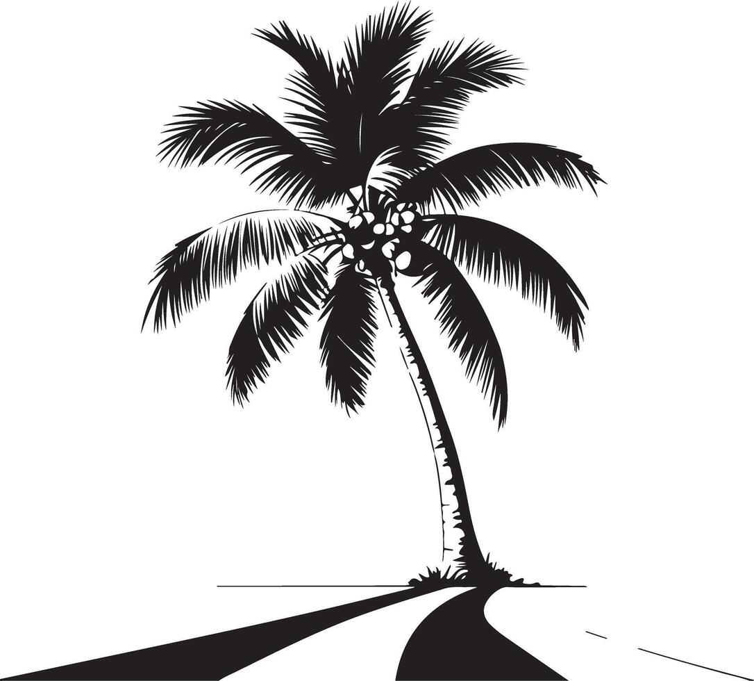 A illustration of a coconut tree vector