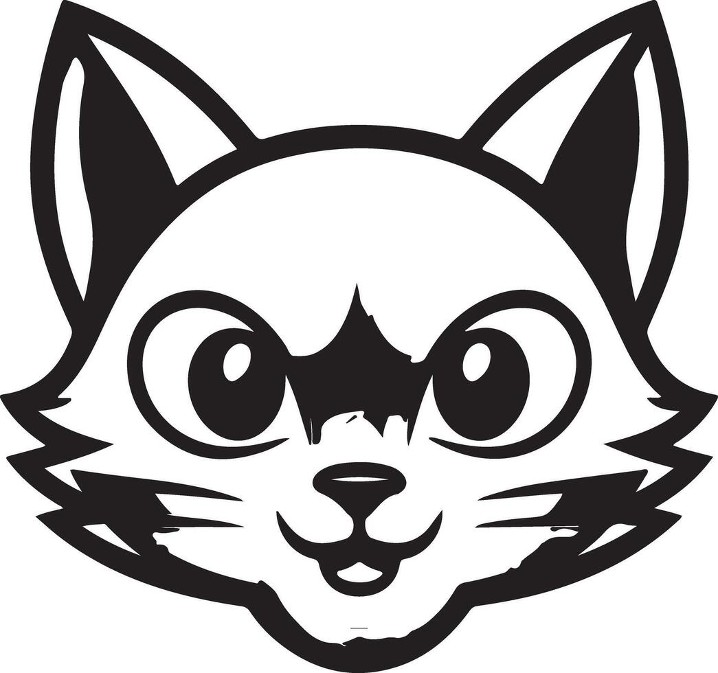 An illustration of a cat head icon vector