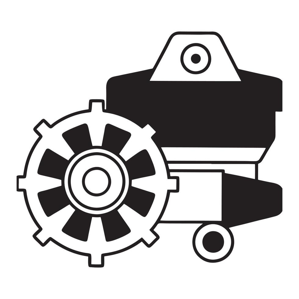 Powerful Generator Equipment Art vector