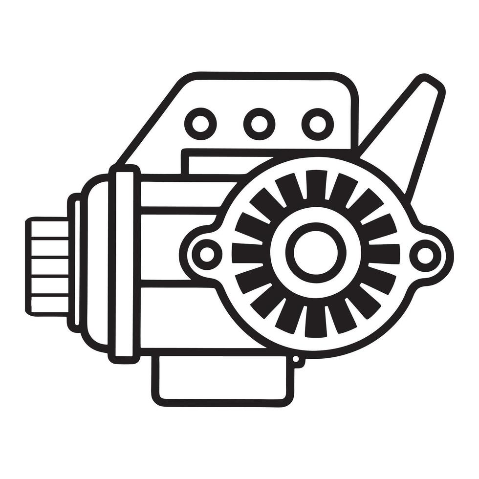 Modern Electric Generator Design vector