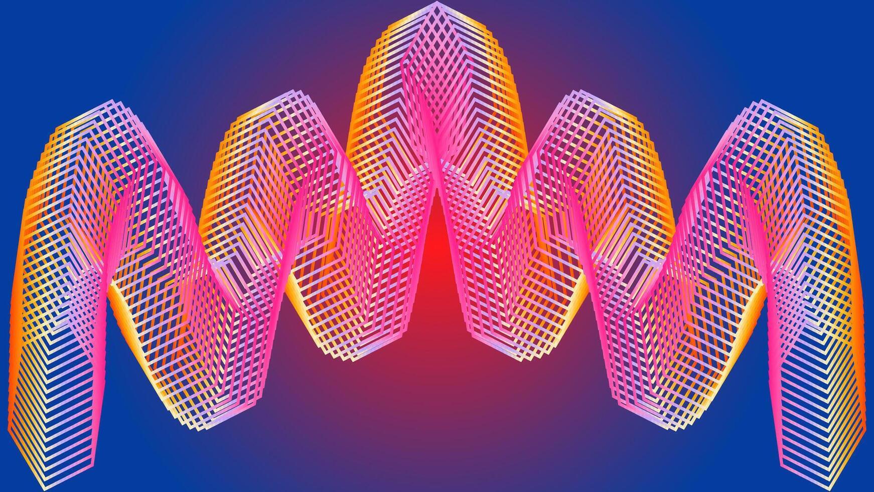 Waveform colorful abstract geometric structure background vector