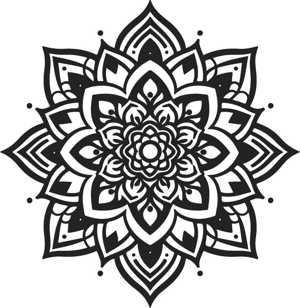 Sacred Curves Mandala vector
