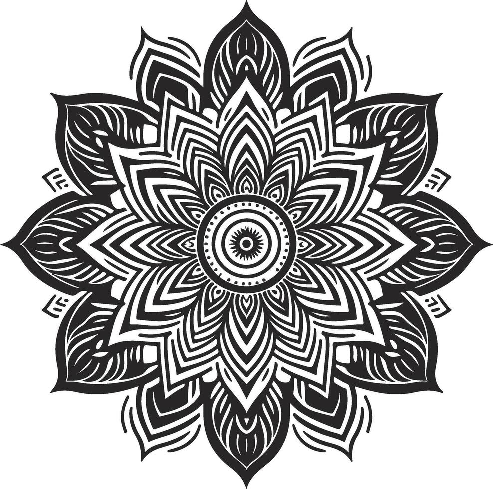 Luminous Lines Mandala vector