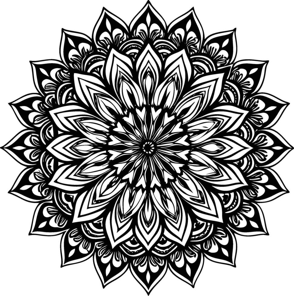 Infinite Petals Mandala vector