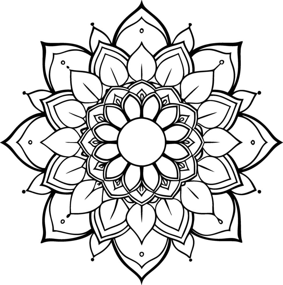 Mandala Outlines Collection vector