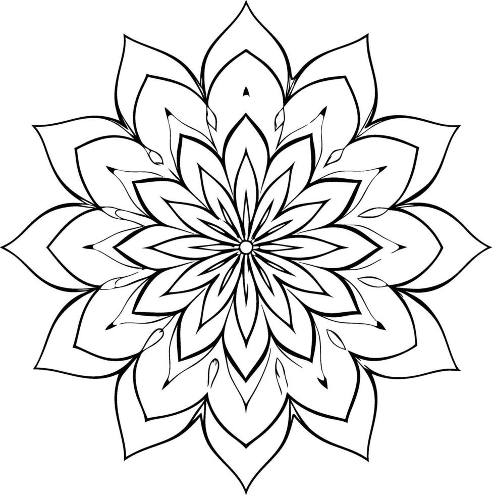 Pure Lines Mandala vector