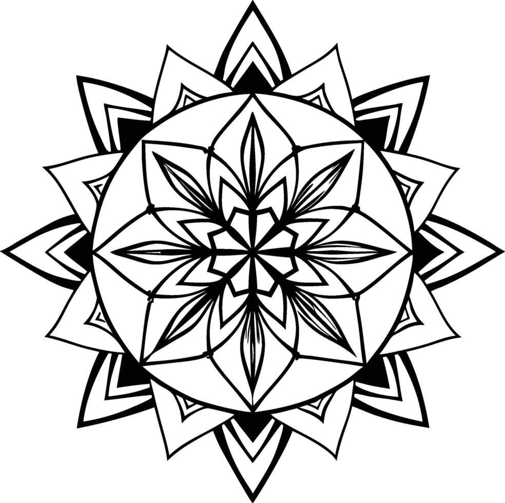 Mindful Balance Mandala vector