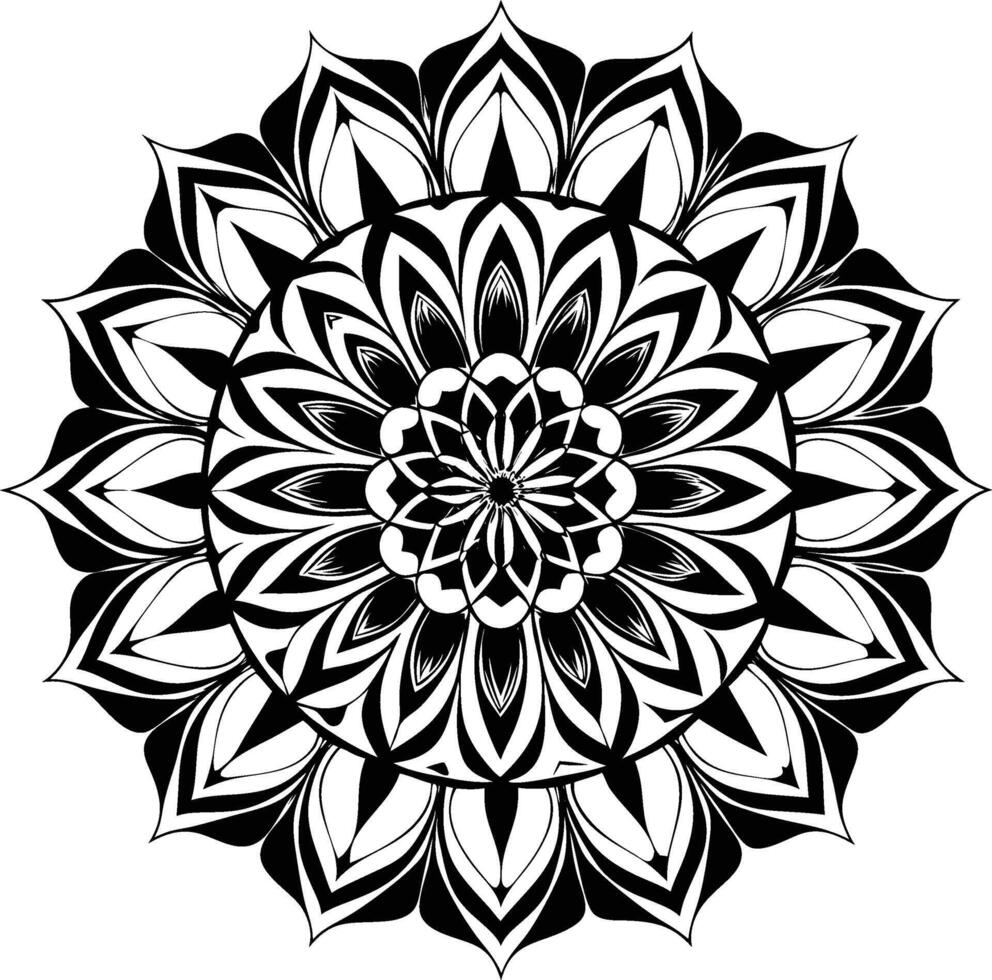 Infinite Radiance Mandala vector