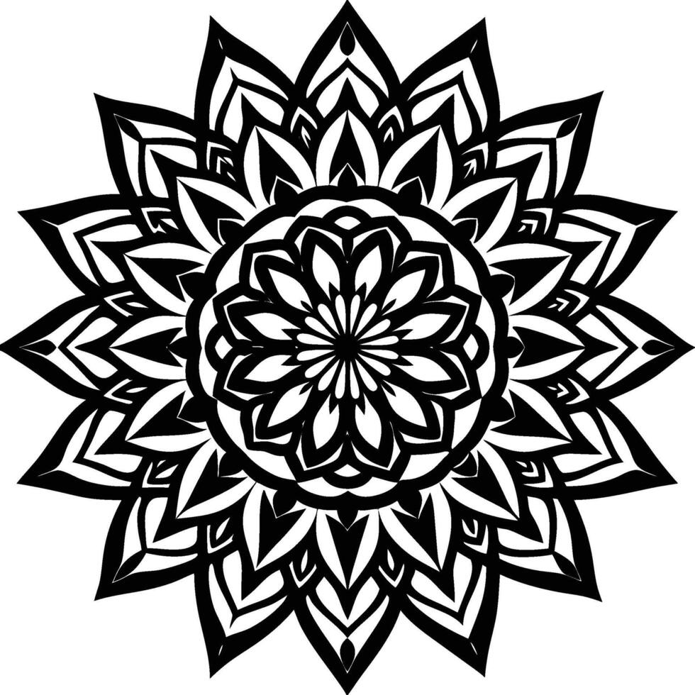 Floral Tapestry Mandala vector