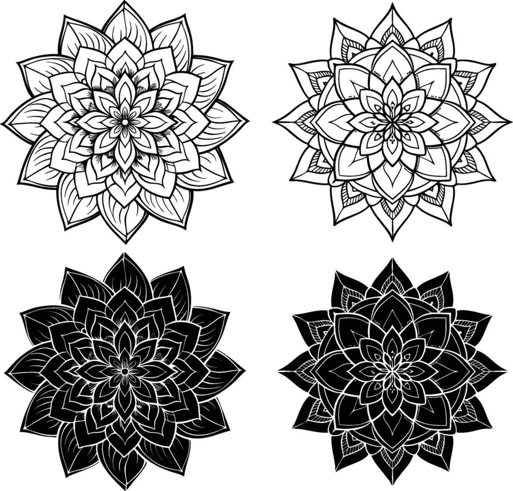 Harmony Mandalas Set vector