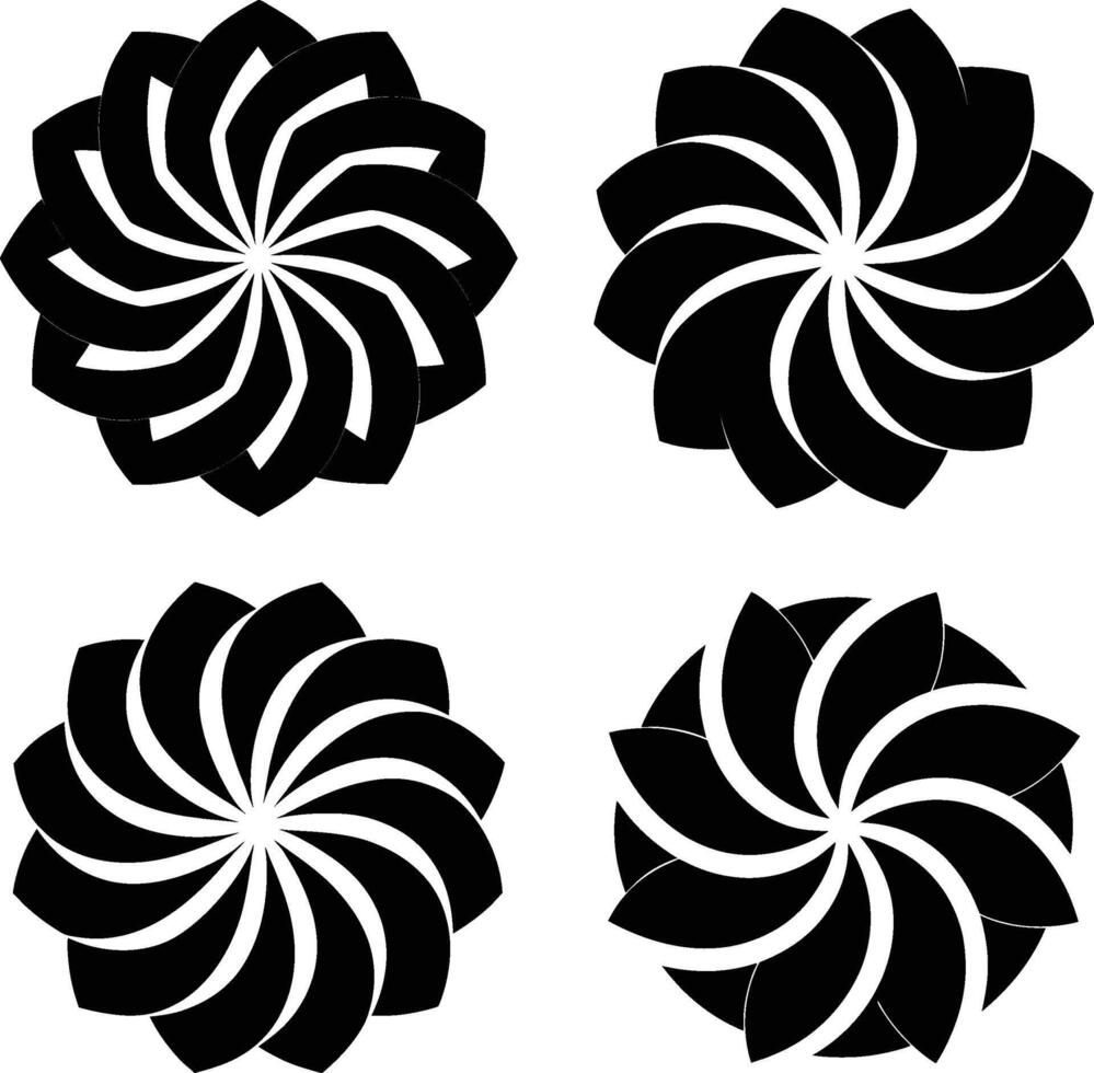 Luminous Mandala Designs shape of a flower vector