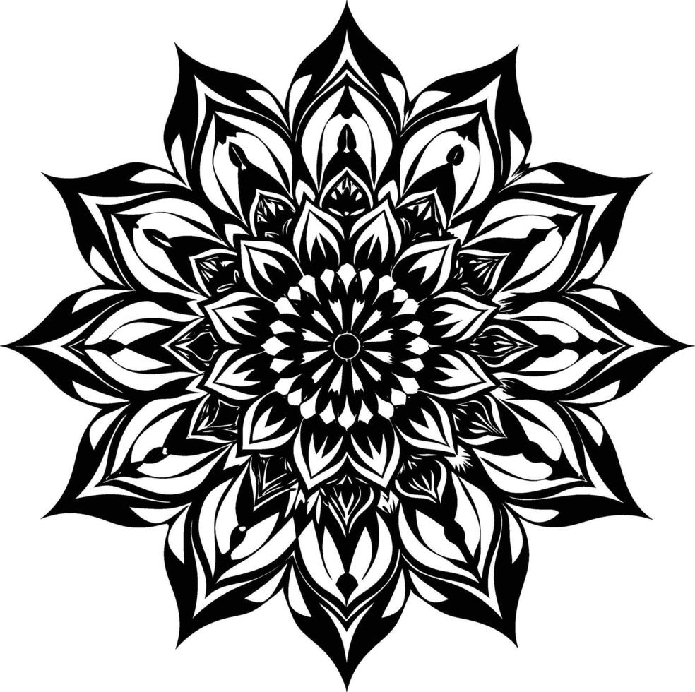 Twilight Essence Mandala vector