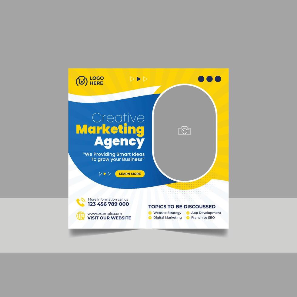Digital Marketing Social Media Post vector