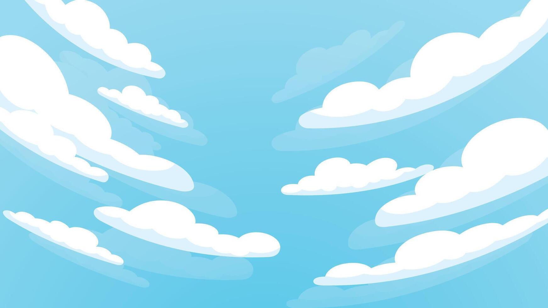 cloud background in the bright blue sky vector