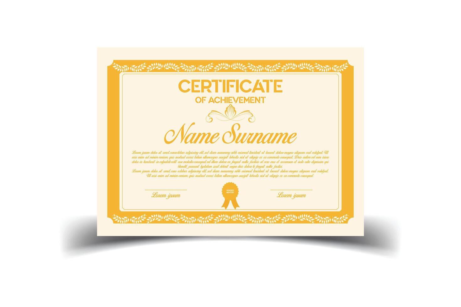 Printable Certificate of Achievement Elegant Customizable Designs vector
