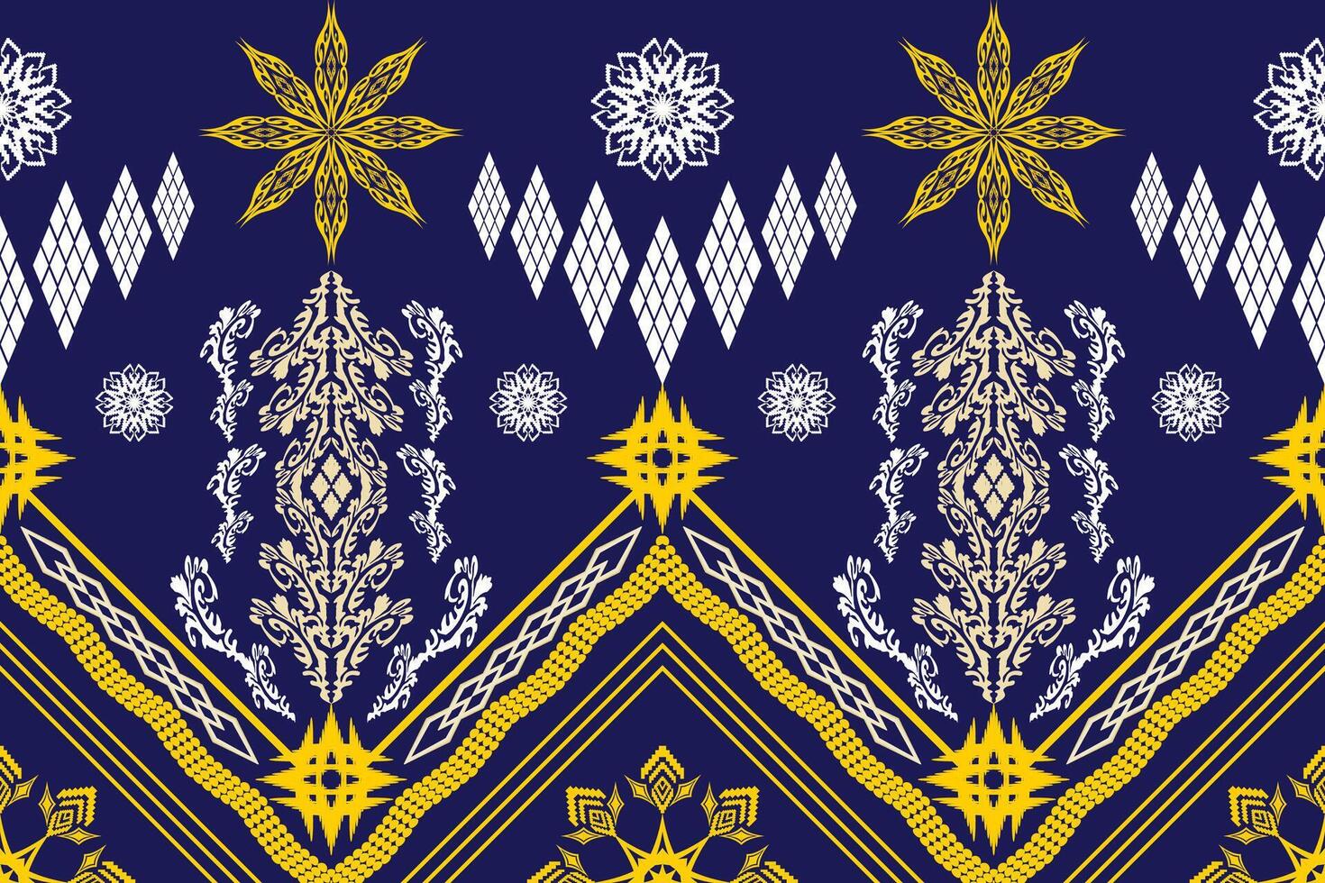 Geometric ethnic oriental traditional art pattern.Figure tribal embroidery style.Design for background,wallpaper,clothing,wrapping,fabric,element, illustration. vector