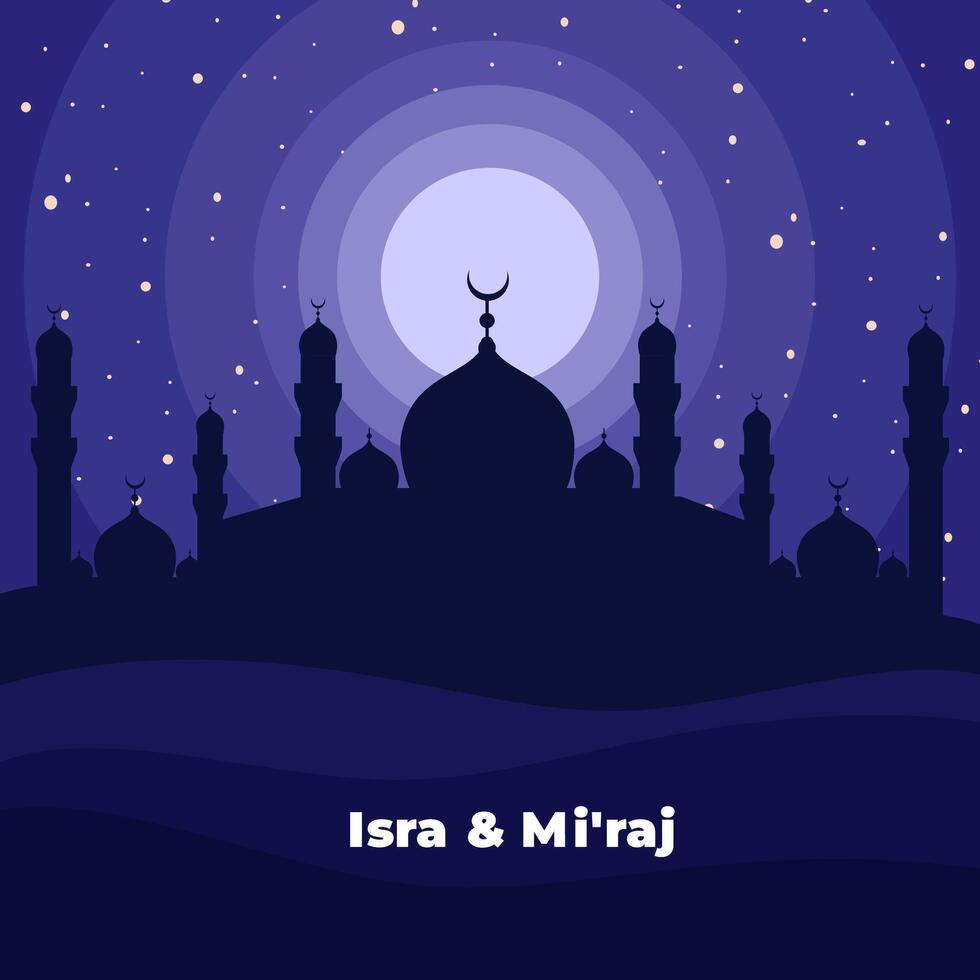 Isra and mirmaj illustration vector
