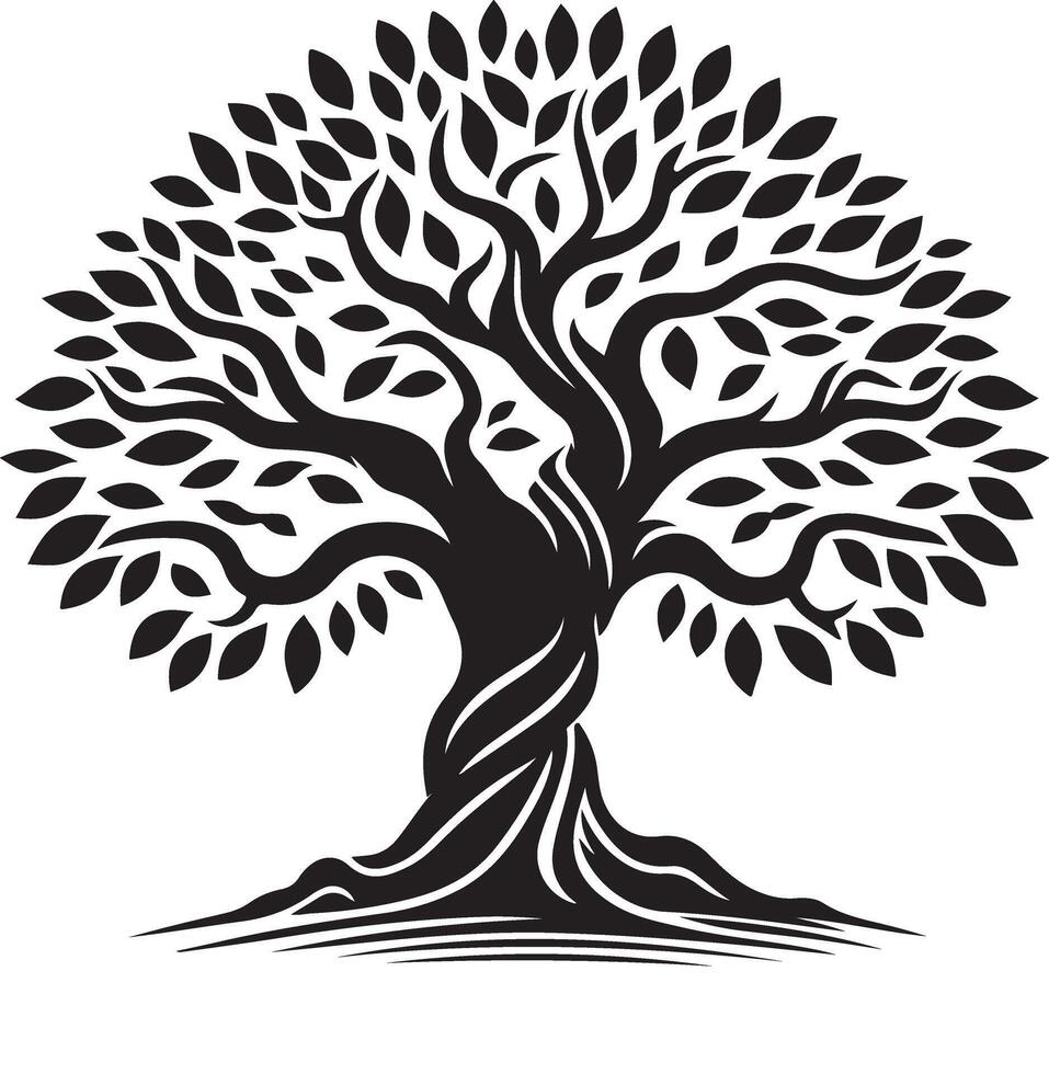 High Quality Banyan Tree Silhouette vector