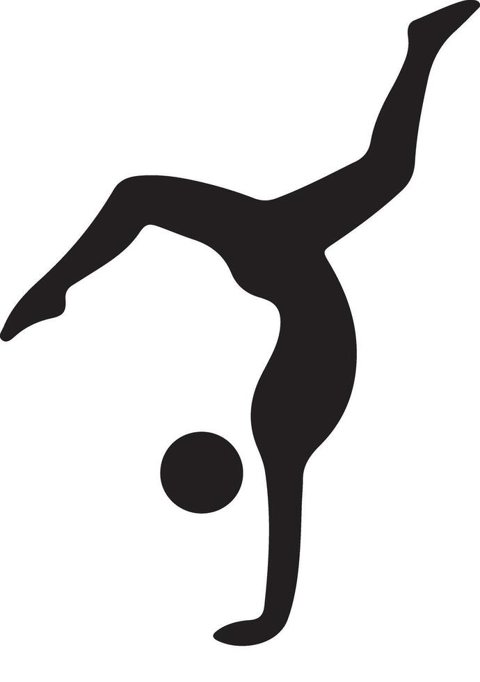 Stunning Handstand Silhouette Illustration for Art Use vector