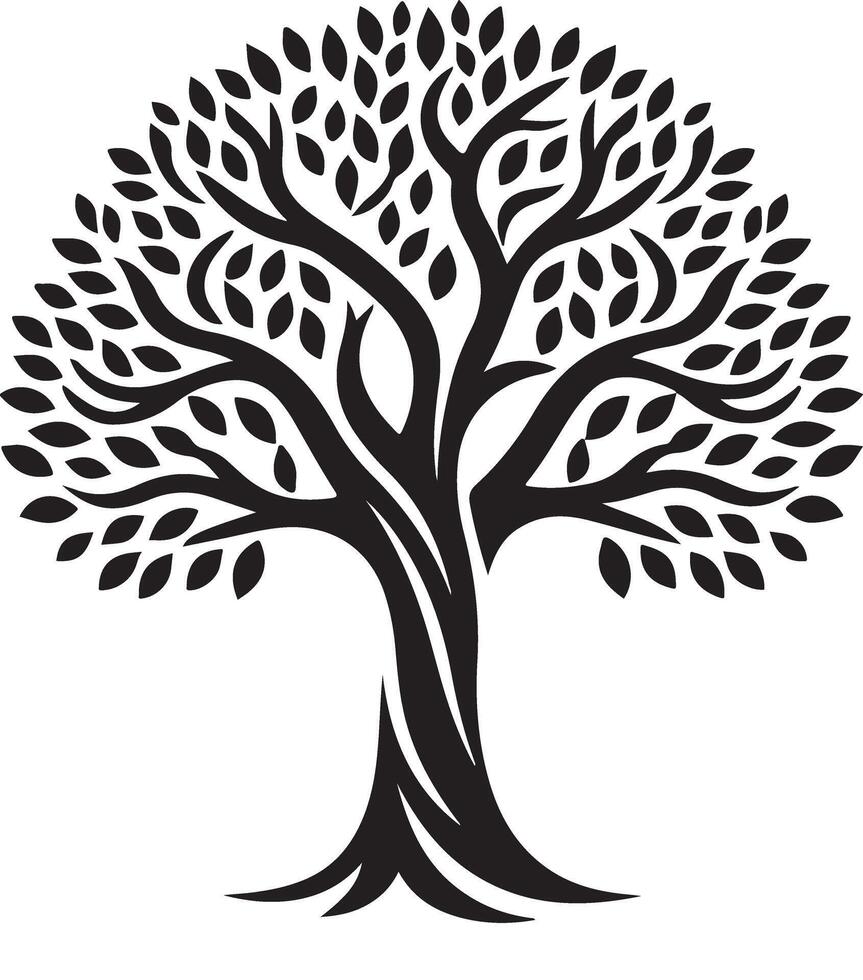 Banyan Tree Silhouette Image for Creative Use vector