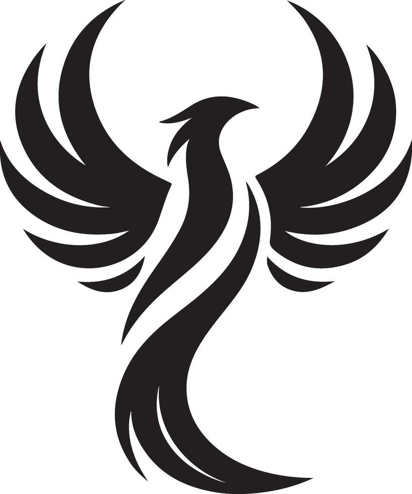 Unique Phoenix Rising Silhouette Illustration Collection vector