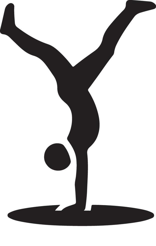 Creative Handstand Pose Illustrations for Fitness Themes vector