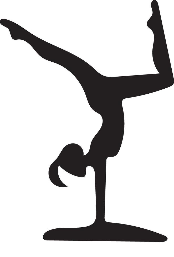 Versatile Image of Handstand Pose for Various Uses vector