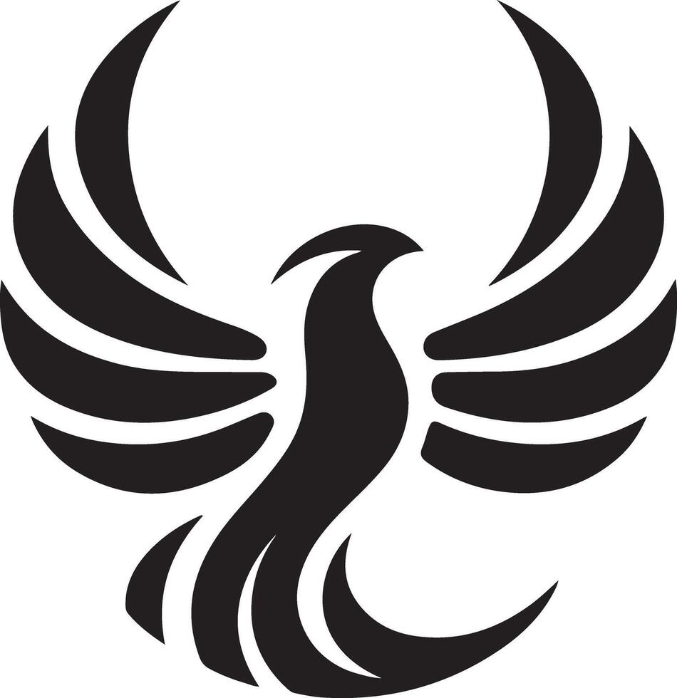 Dynamic Phoenix Rising Silhouette for Branding vector