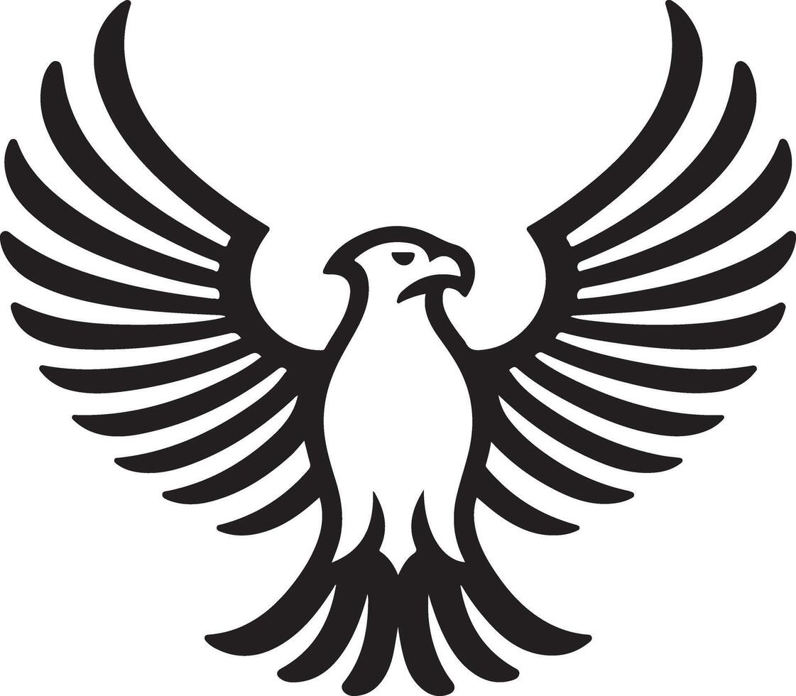 Elegant Eagle Wings Silhouette for Designers vector