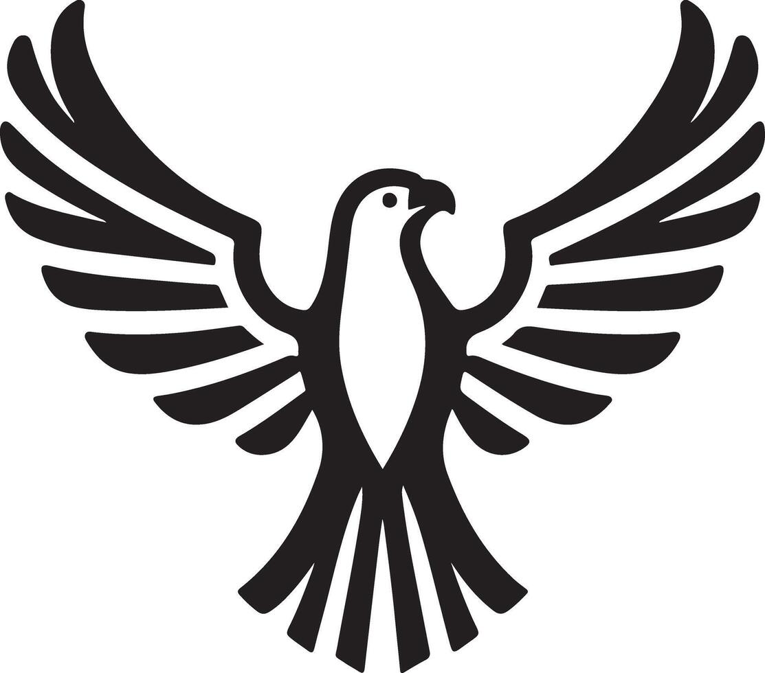Striking Eagle Wings Silhouette for Graphic Design vector