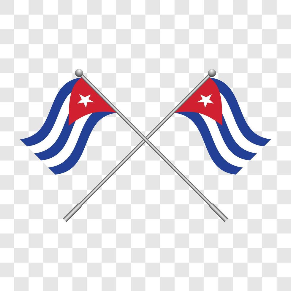 Element design flag of Cuba. Illustration. vector