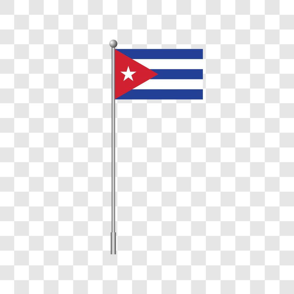 Clip art element design flag of Cuba. Illustration. vector