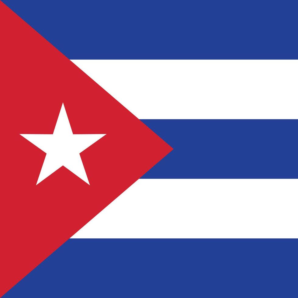 National flag of Cuba. Illustration design. vector