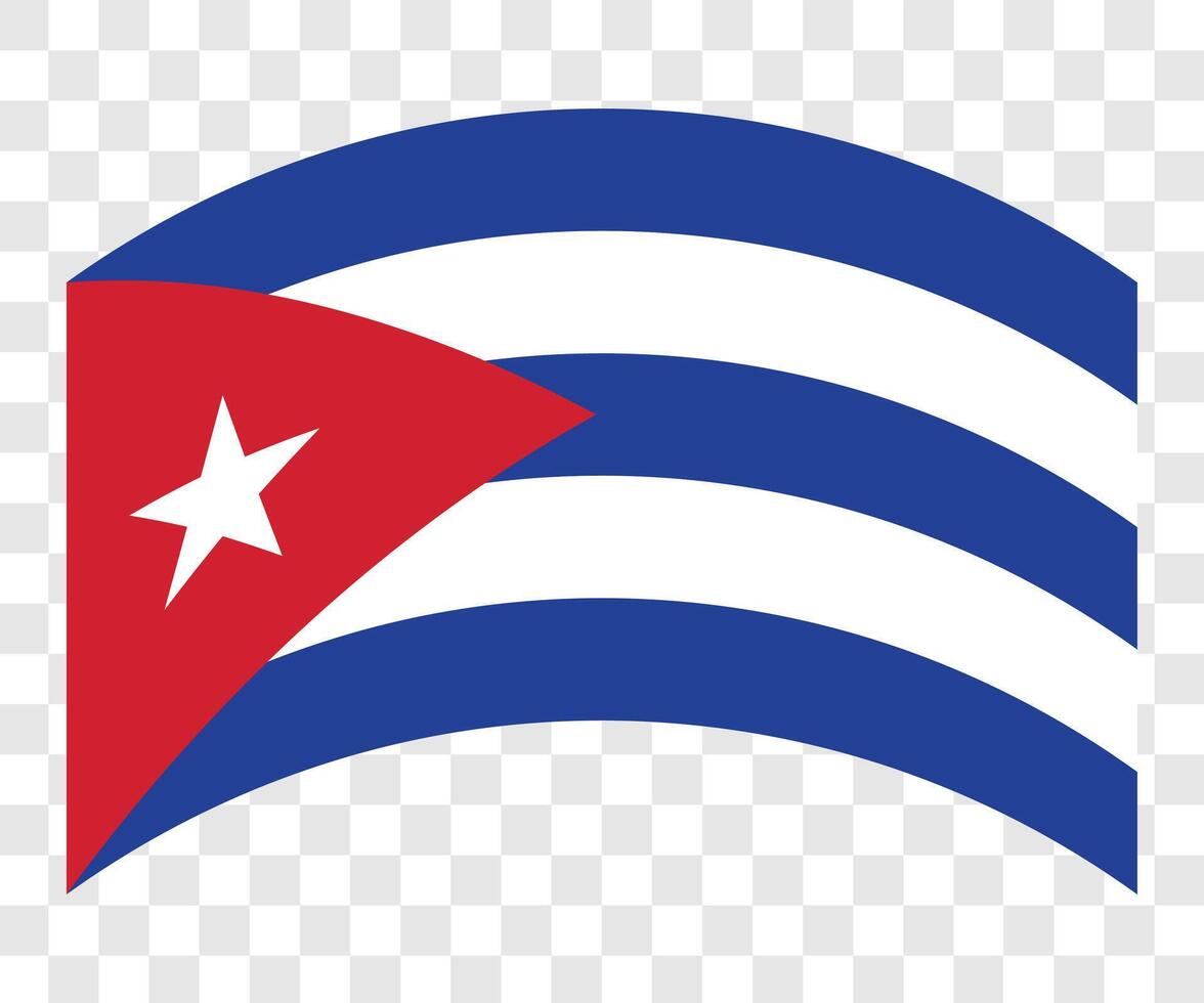 Waving flag of Cuba country. Illustration. vector