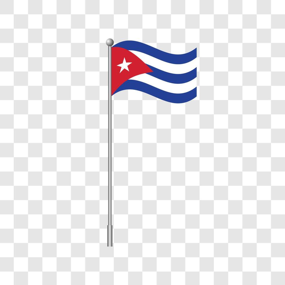 Element design flag of Cuba. Illustration. vector