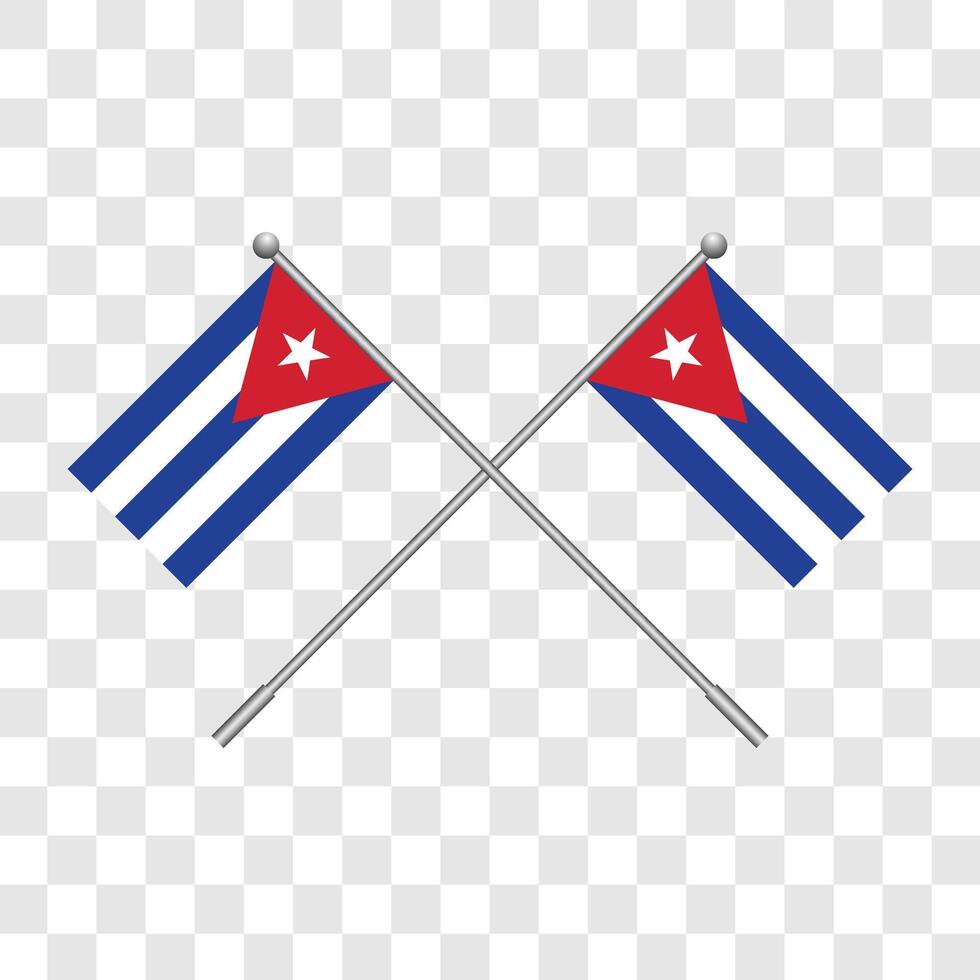 Clip art element design flag of Cuba. Illustration. vector
